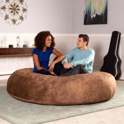 Jaxx 6' Cocoon Padded Microvelvet Bean Bag Chair