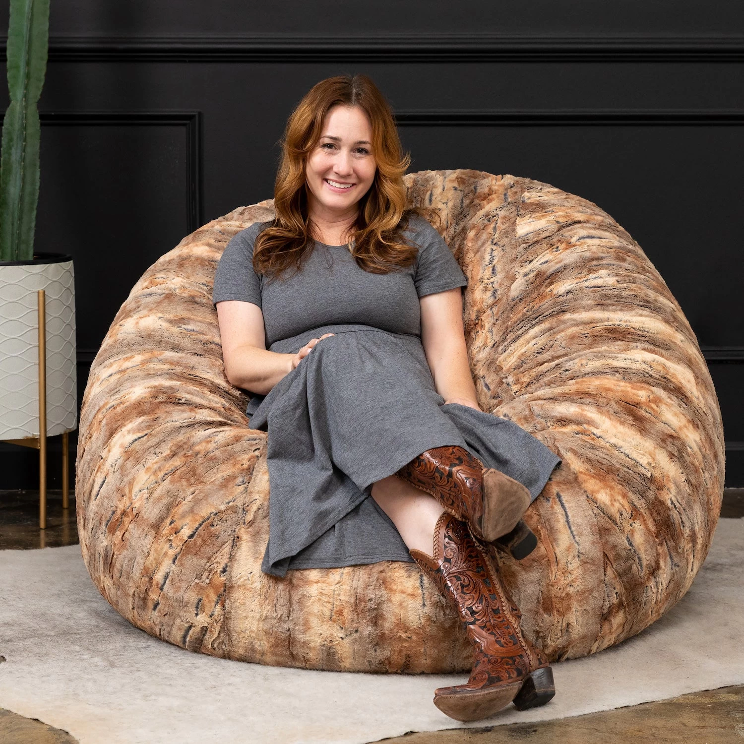 Jaxx Metro Sac 5 Foot Bean Bag Chair - Luxe Fur - Image 9