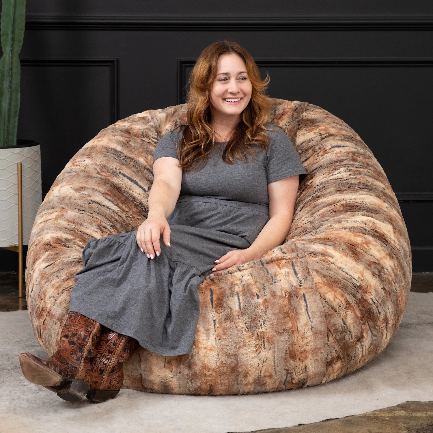 Jaxx Metro Sac 5 Foot Bean Bag Chair - Luxe Fur - Image 10