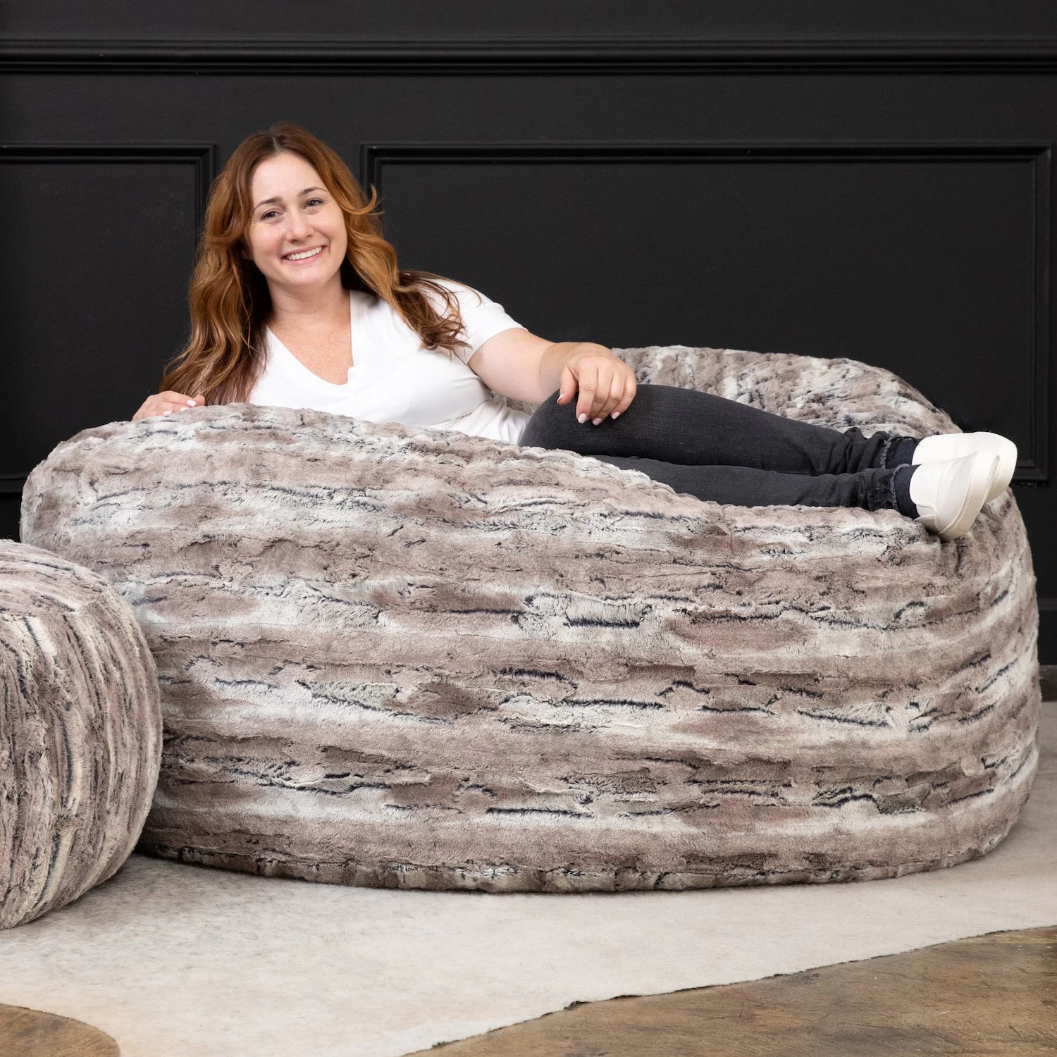 Jaxx Metro Sac 5 Foot Bean Bag Chair - Luxe Fur - Image 14