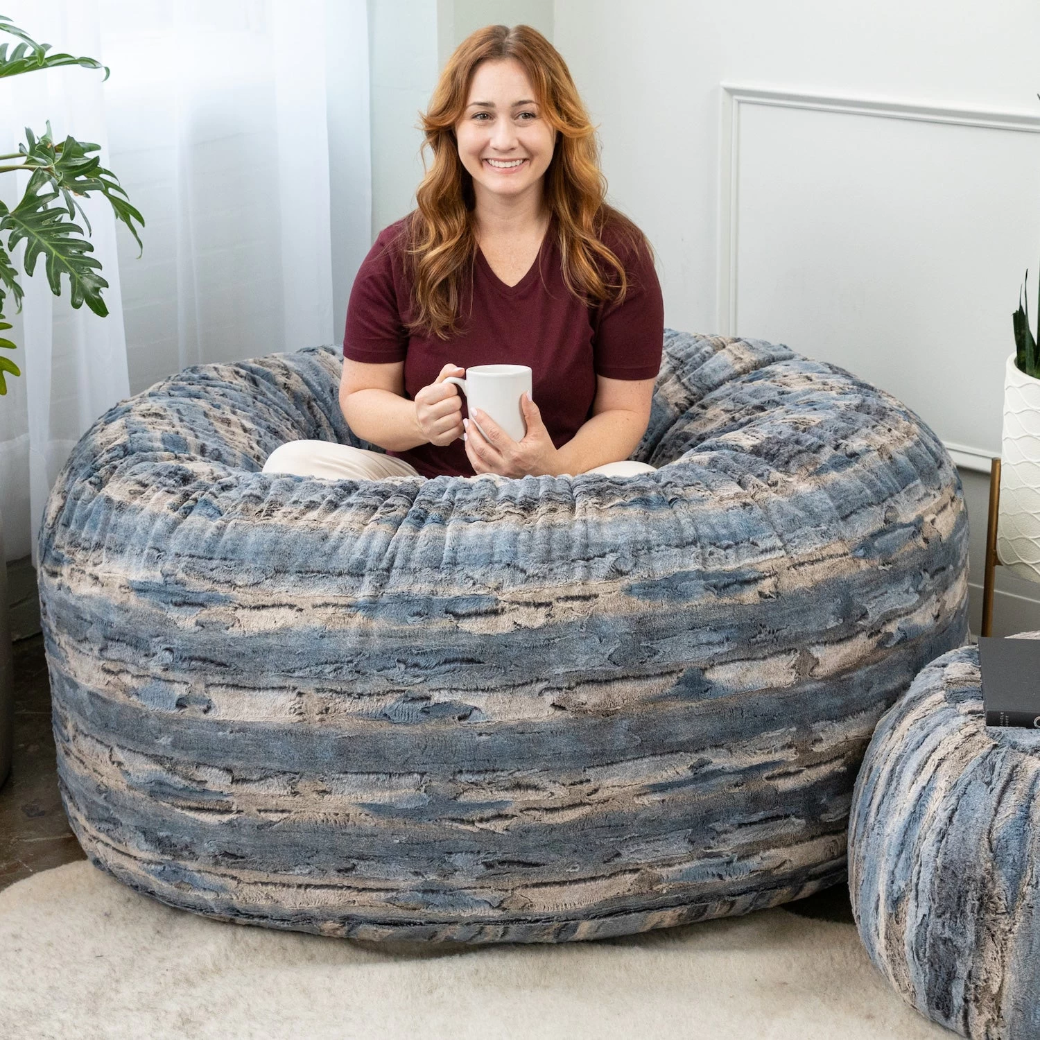 Jaxx Metro Sac 5 Foot Bean Bag Chair - Luxe Fur - Image 18