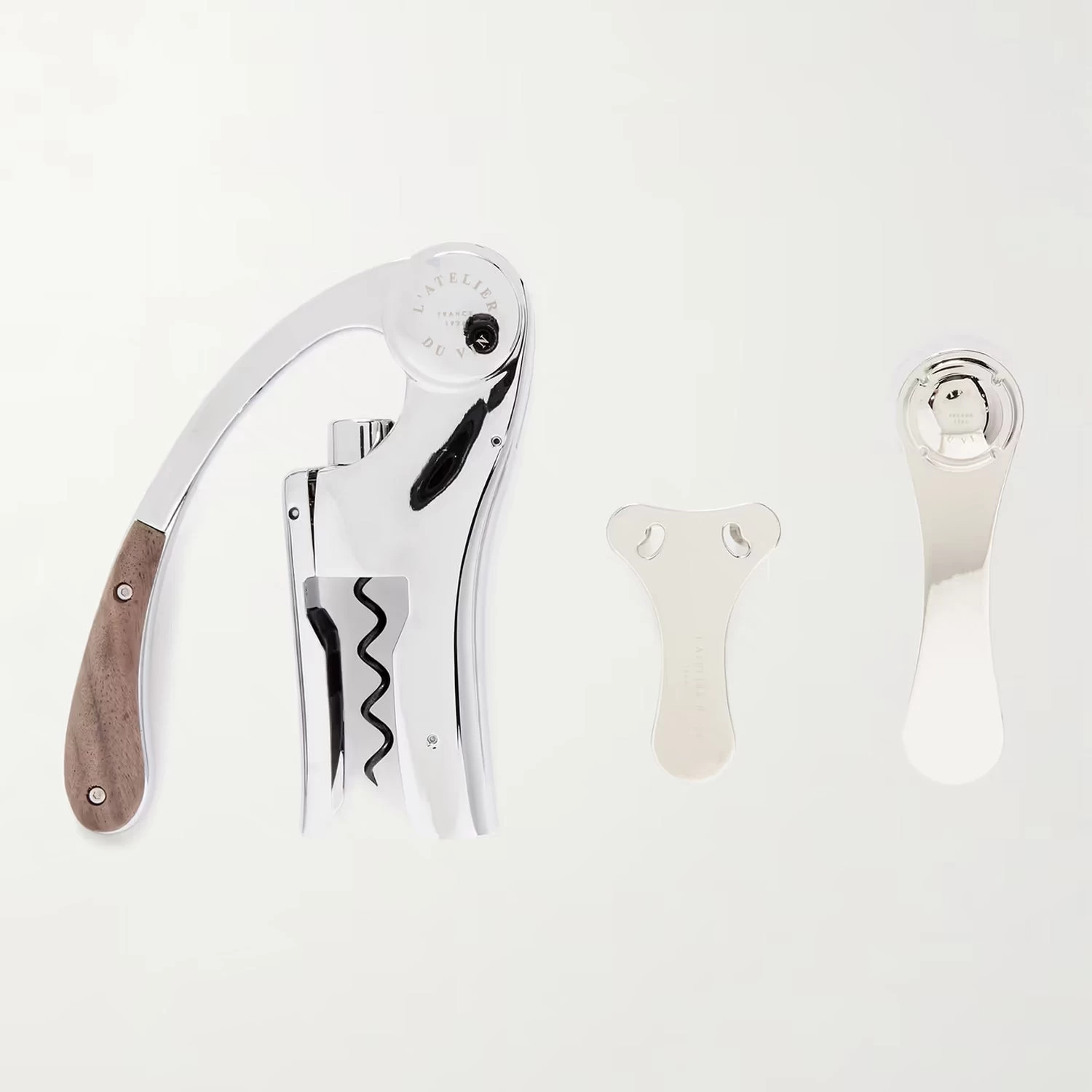 L'Atelier Du Vin - Oeno Motion Groom Walnut Wood, Glass And Steel Corkscrew Set - Image 2