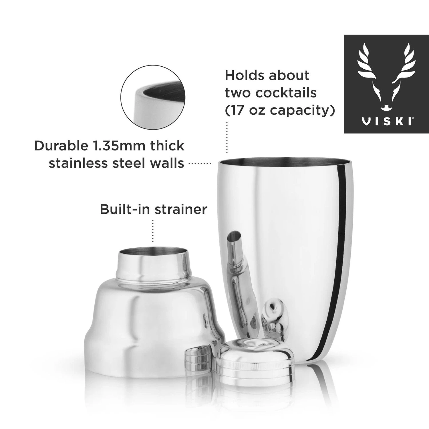 Heavyweight Cocktail Shaker By ViskiĀ® - Image 11