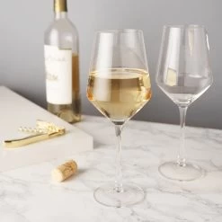 Angled Crystal Chardonnay Glasses By Viski®