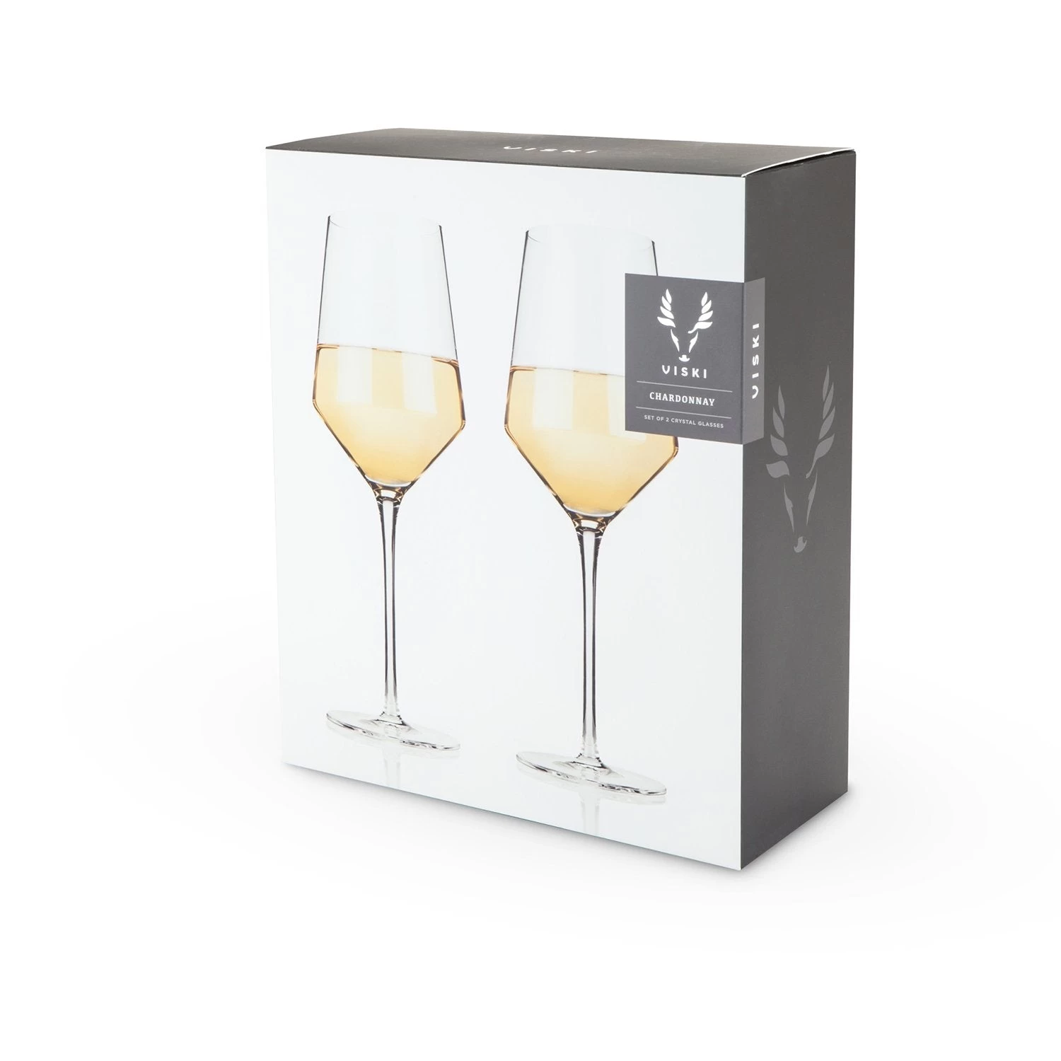 Angled Crystal Chardonnay Glasses By Viski® - Image 10