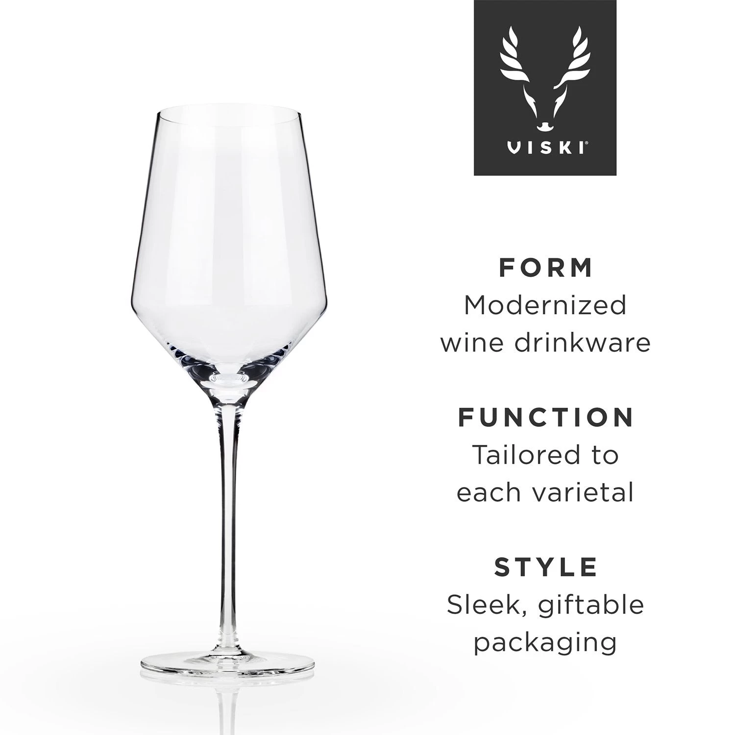 Angled Crystal Chardonnay Glasses By Viski® - Image 4