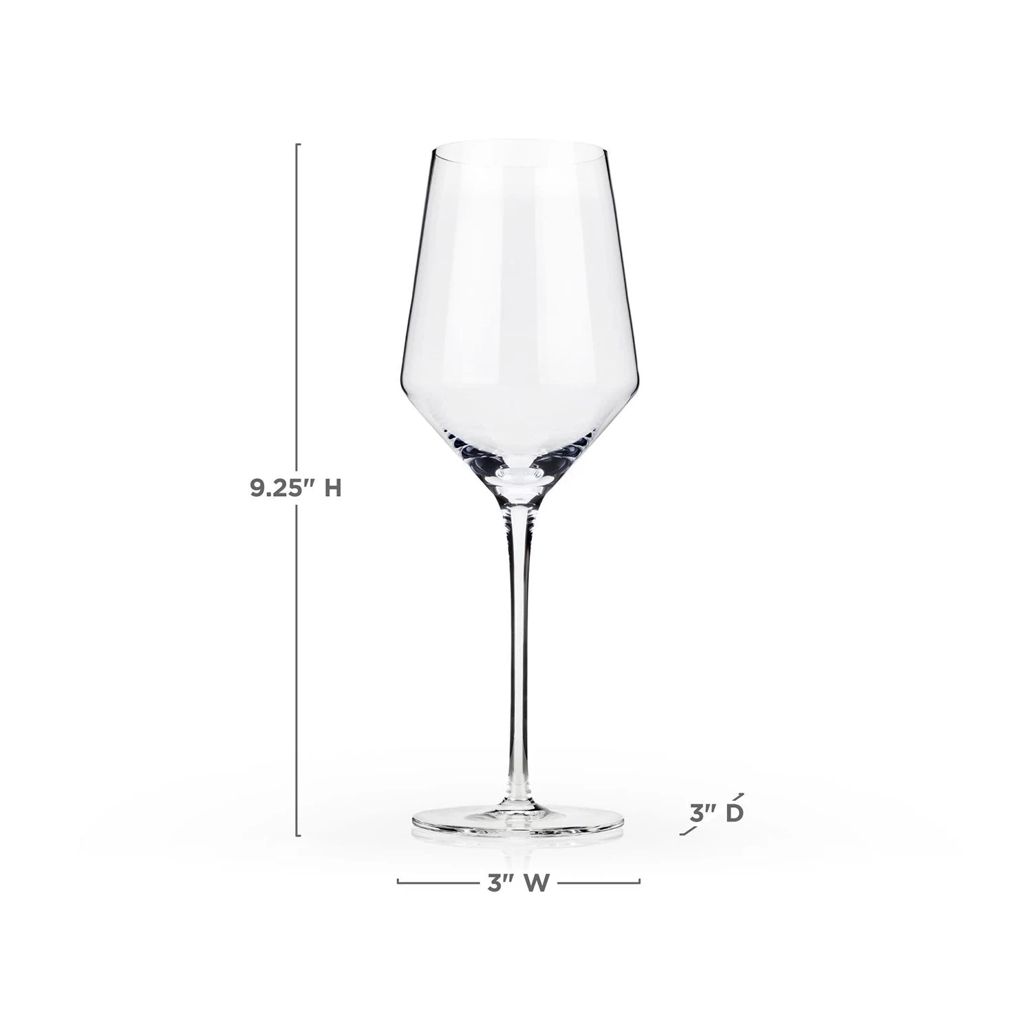 Angled Crystal Chardonnay Glasses By Viski® - Image 9