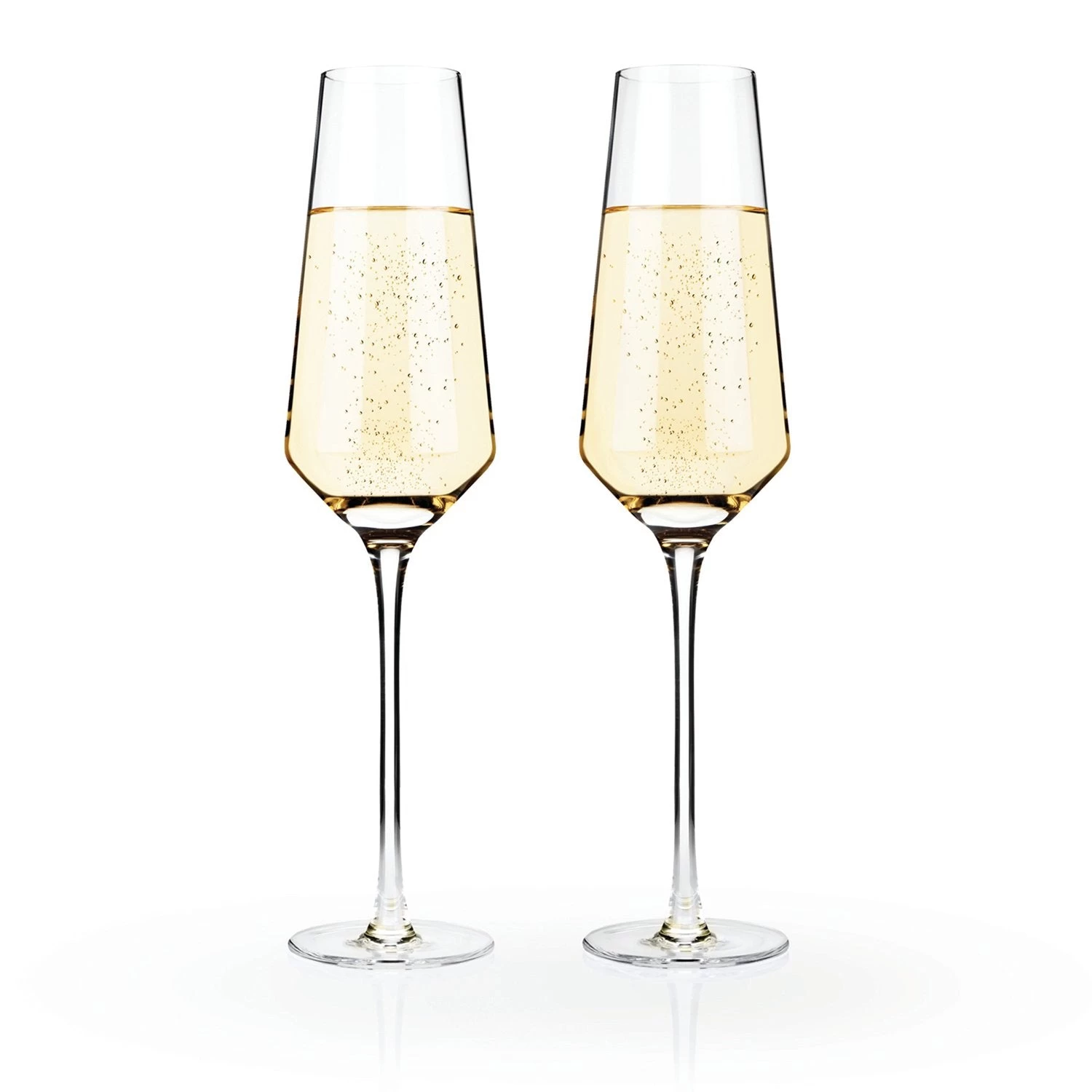 Angled Crystal Champagne Flutes By Viski® - Image 3