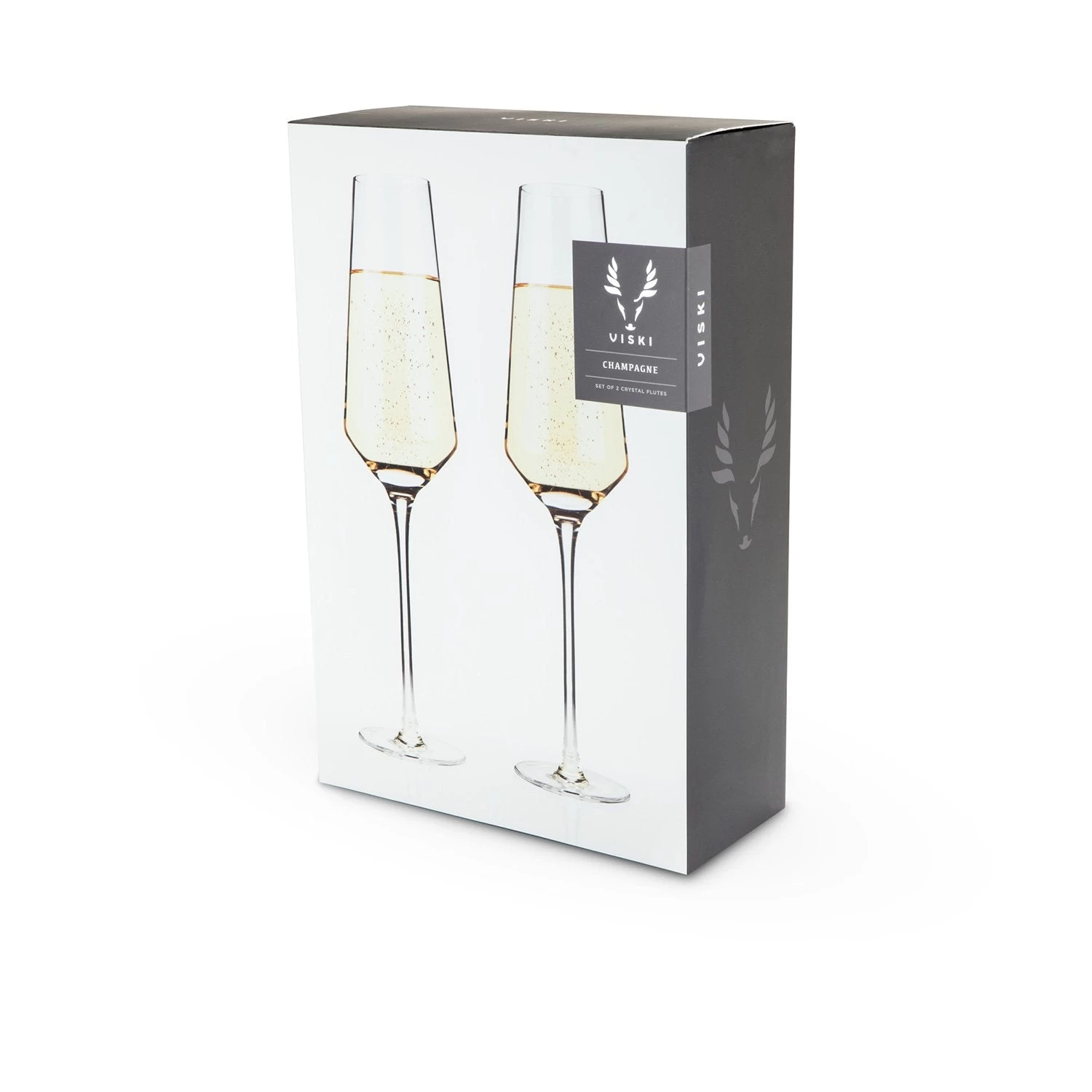 Angled Crystal Champagne Flutes By Viski® - Image 9