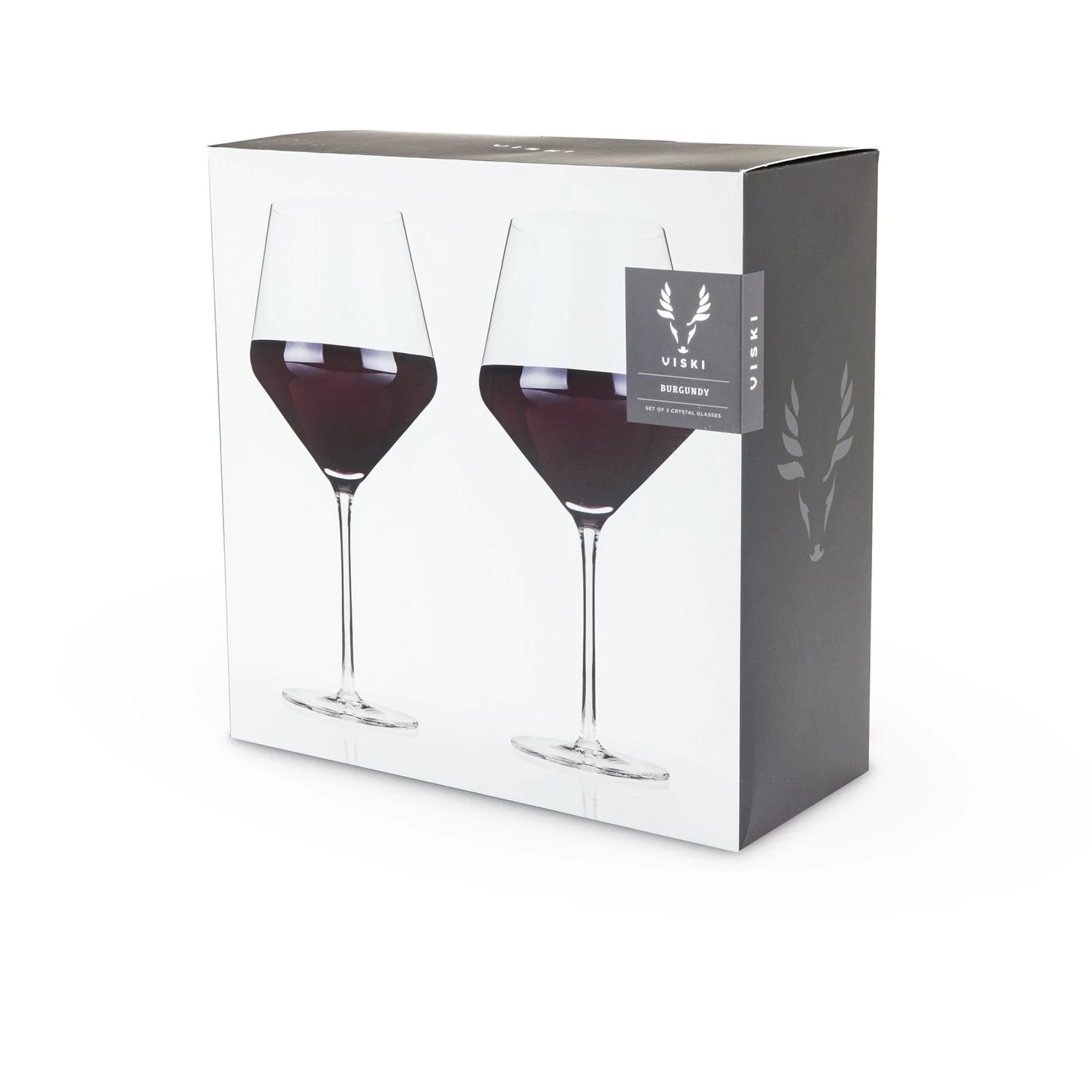 Angled Crystal Burgundy Glasses By Viski® - Image 11