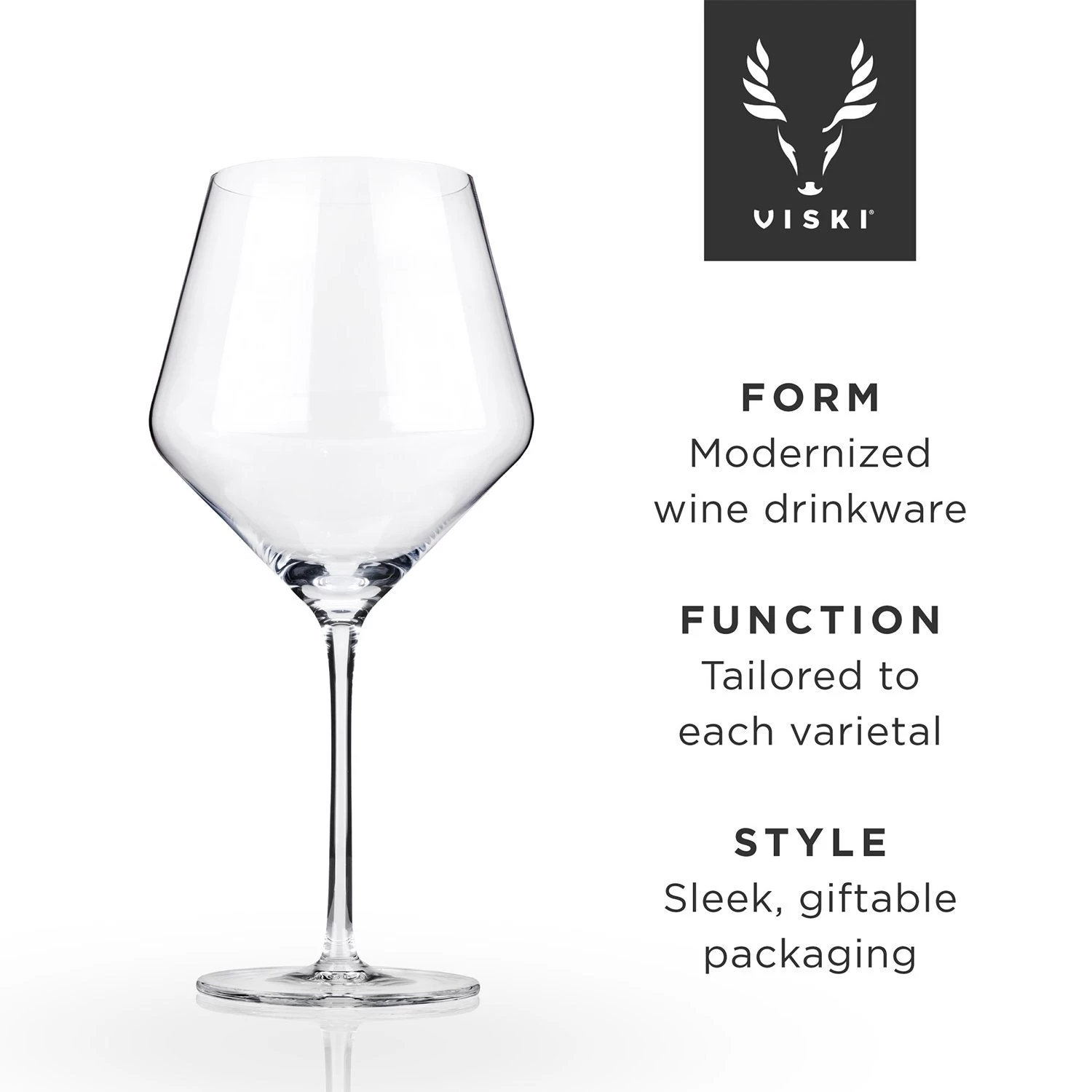 Angled Crystal Burgundy Glasses By Viski® - Image 5