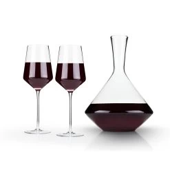 3-Piece Angled Crystal Bordeaux Set By Viski®