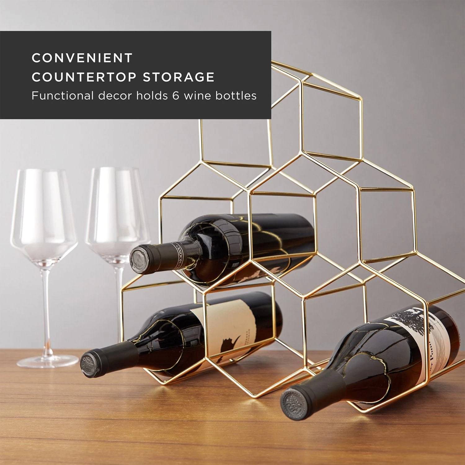 Geo Counter Top Wine Rack By ViskiĀ® - Image 11
