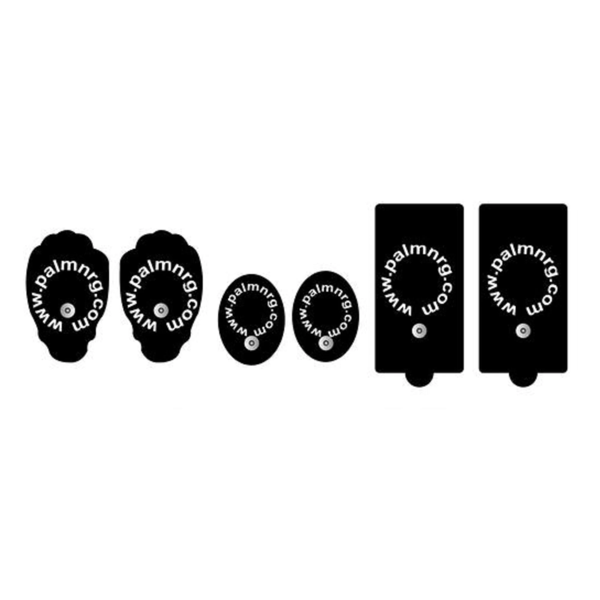 Palm NRG Digital Pulse Massager Adhesive Pads-1 Small Set, 1 Large Set, 1 XXL Set