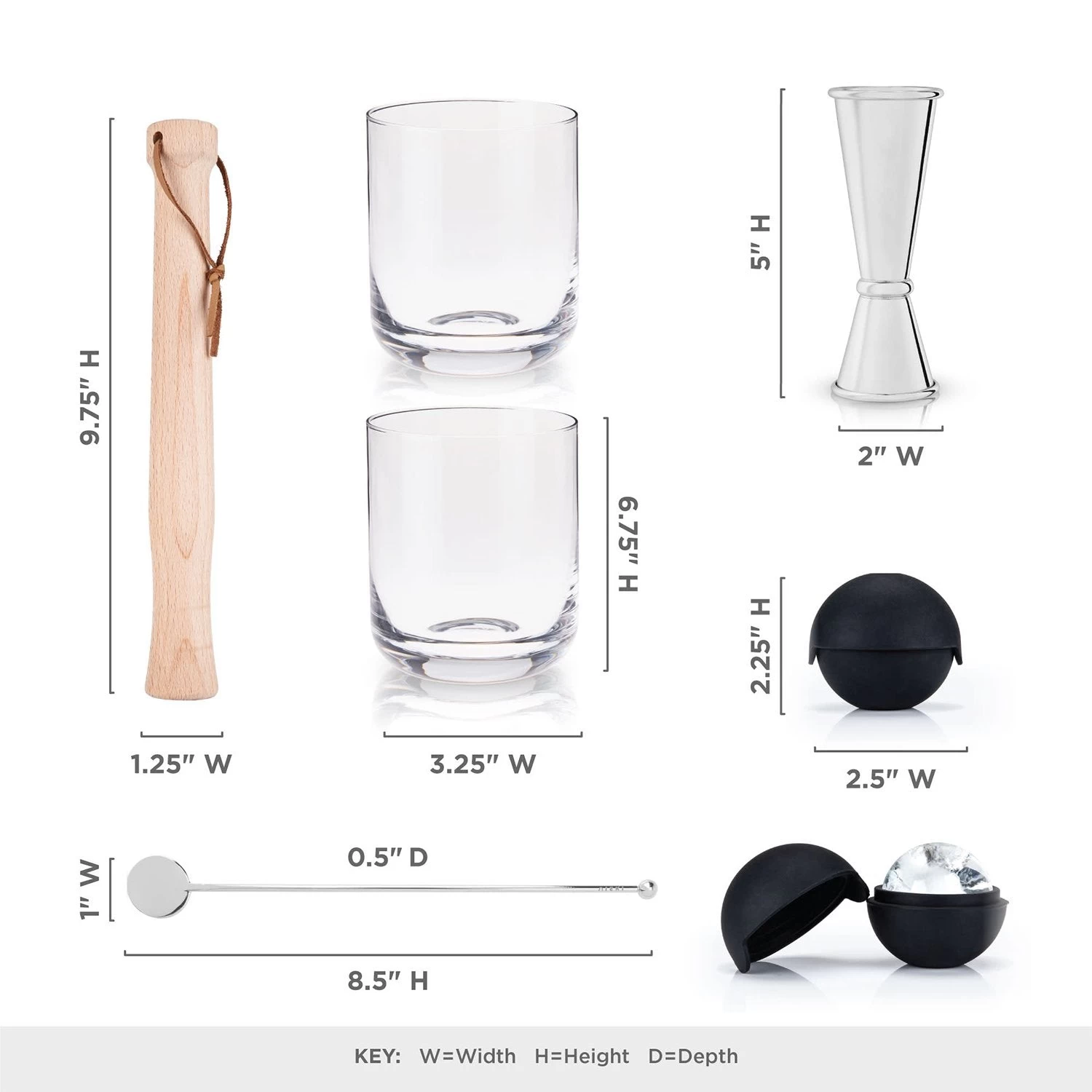 7-Piece Muddled Cocktail Set By Viski® - Image 2