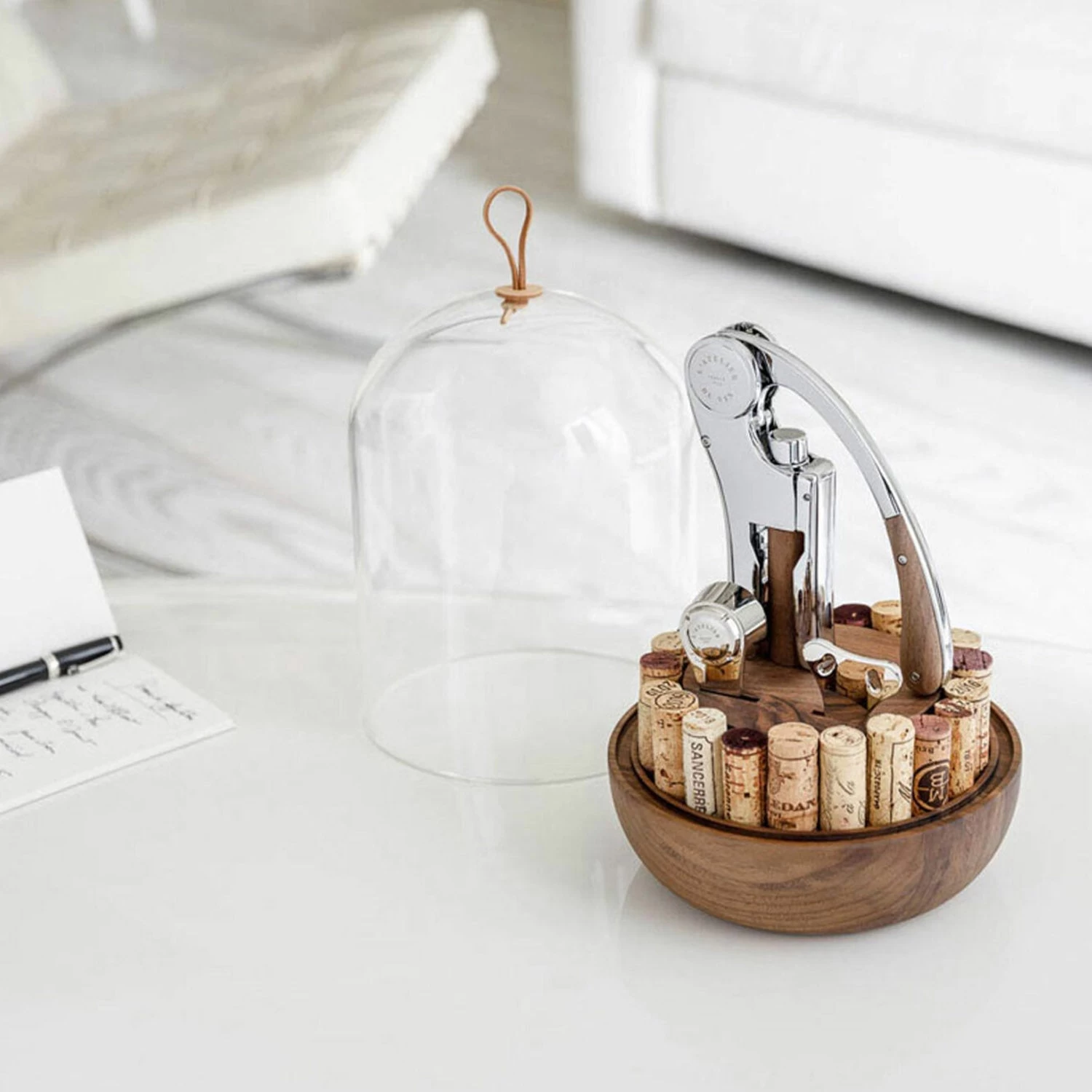 L'Atelier Du Vin - Oeno Motion Groom Walnut Wood, Glass And Steel Corkscrew Set - Image 4