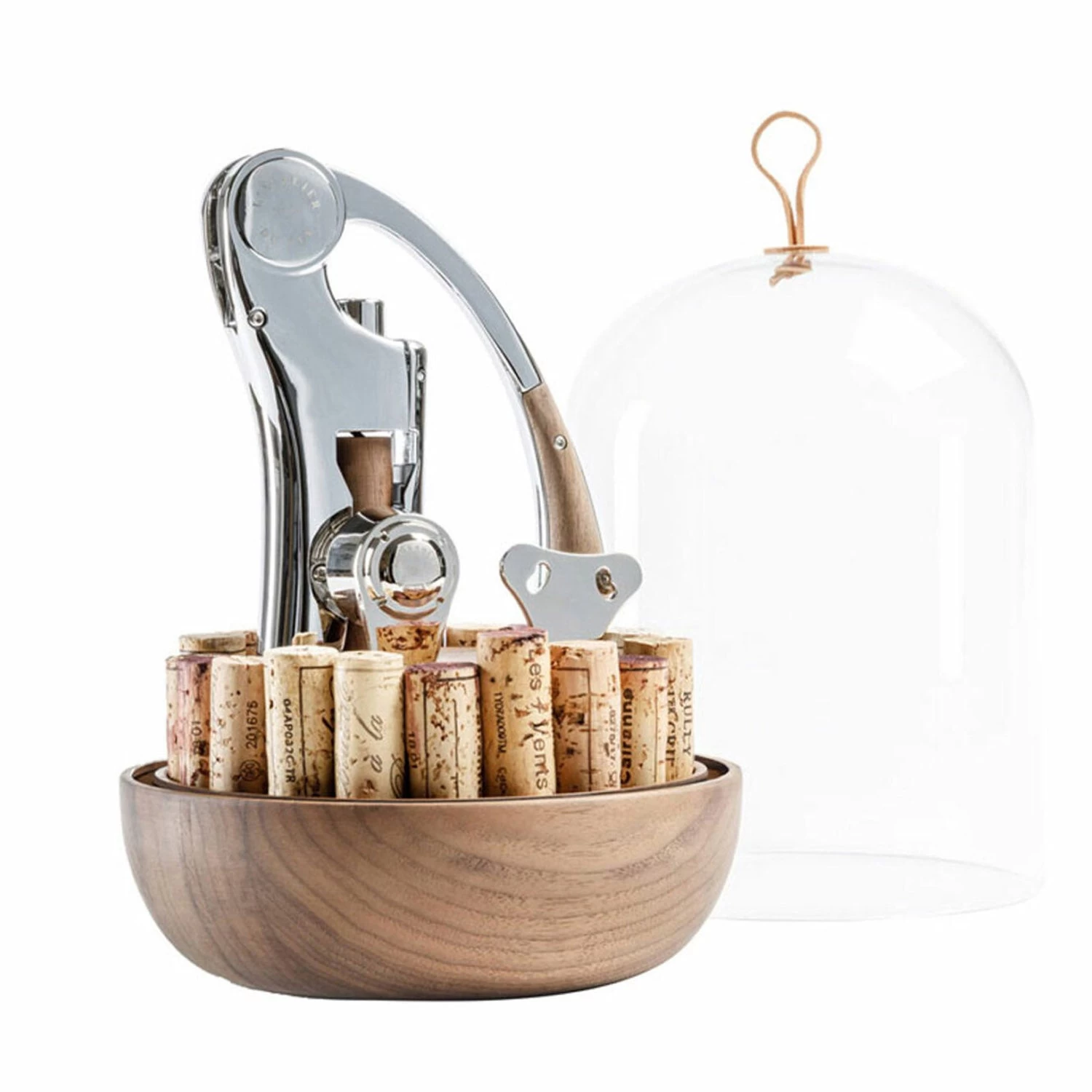 L'Atelier Du Vin - Oeno Motion Groom Walnut Wood, Glass And Steel Corkscrew Set - Image 5