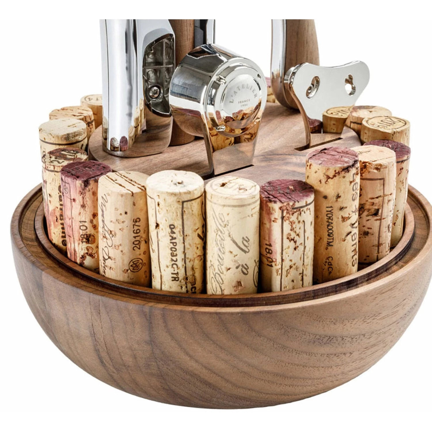 L'Atelier Du Vin - Oeno Motion Groom Walnut Wood, Glass And Steel Corkscrew Set - Image 7