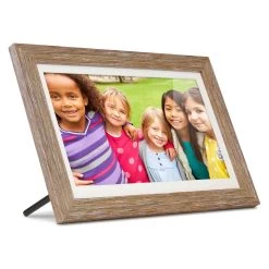 13.3" Wood WiFi Digital Photo Frame With Touchscreen & 16GB Memory