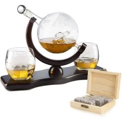 Car Globe 2-2 Whiskey Decanter Set - 750ml