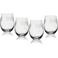 Dragonfly Stemless Whiskey Glasses-Set Of 4