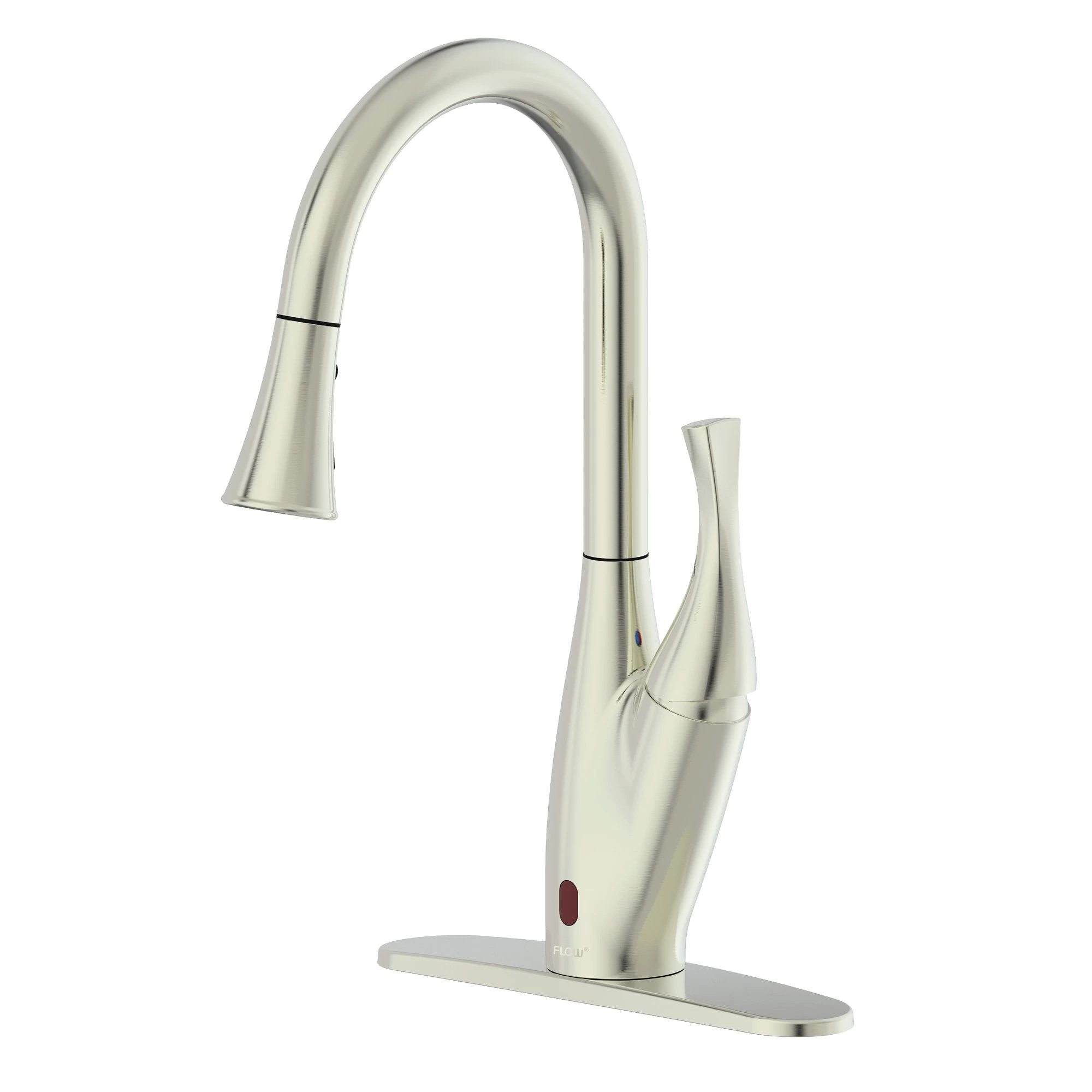 Bio Bidet FLOW X Motion Sensor Kitchen Faucet - Brushed Nickel - Image 2