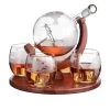 Globe Airplane 4-2 Decanter Set-Whiskey Set With 4 Glasses