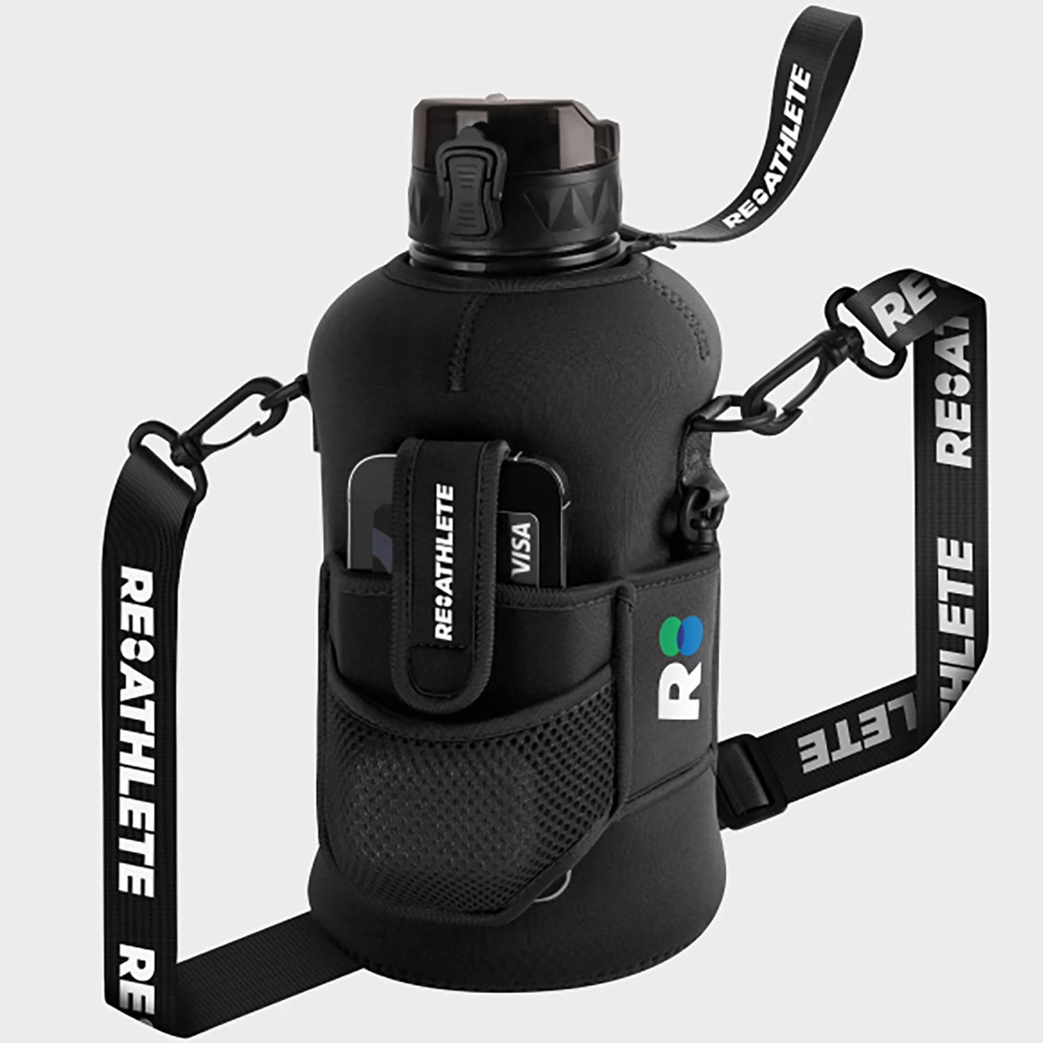 Reathlete DRINQ Half-Gallon Water Bottle With Pockets