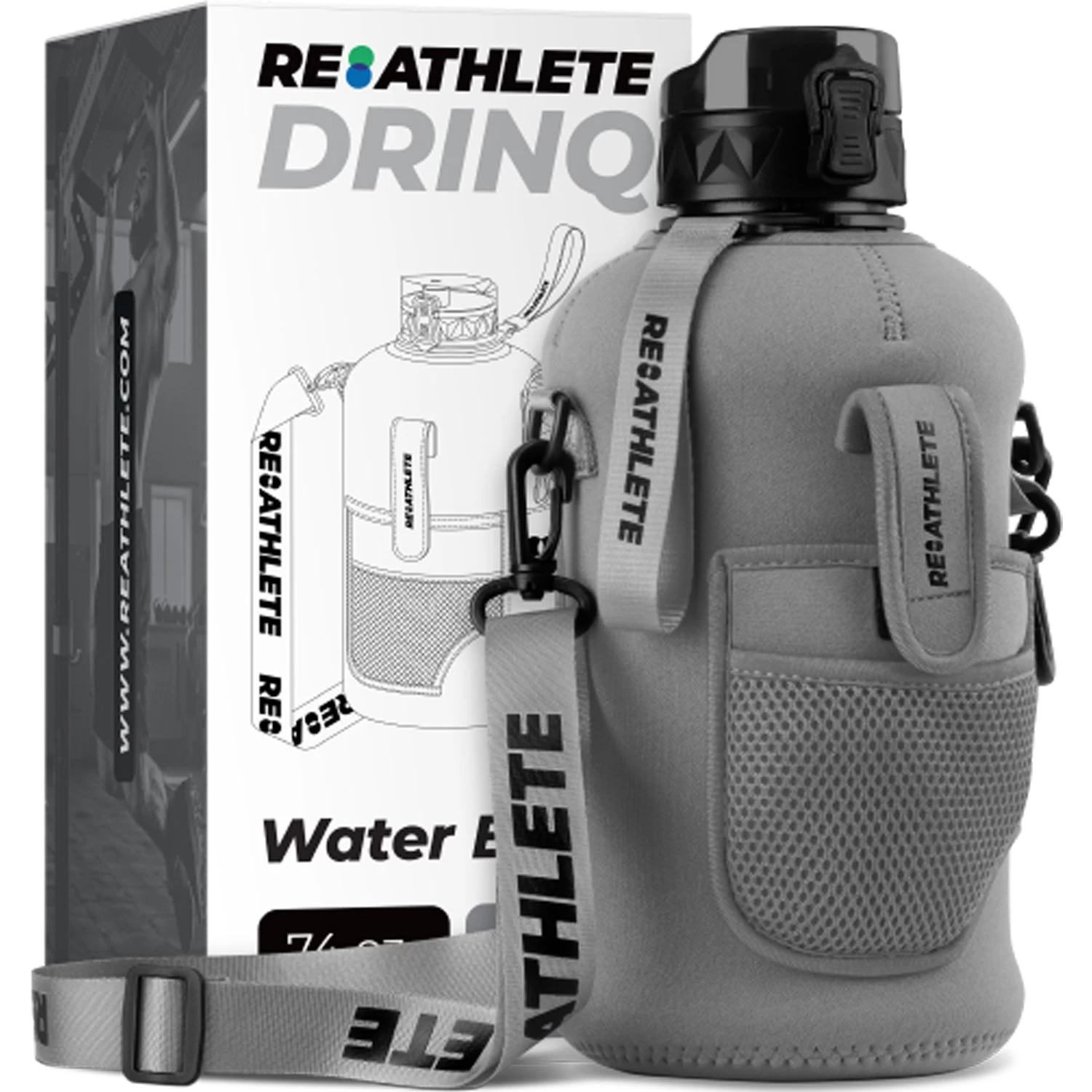 Reathlete DRINQ Half-Gallon Water Bottle With Pockets - Image 20