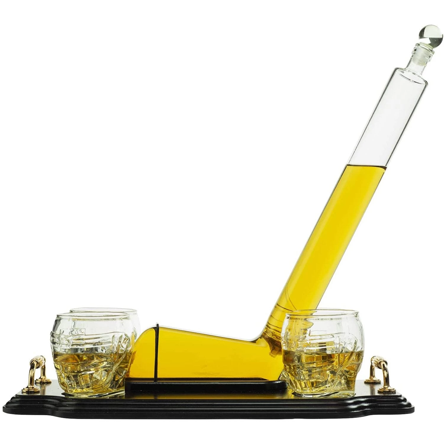 Ice Hockey Whiskey Decanter Set With 4 Helmet Whiskey Glasses - Image 2