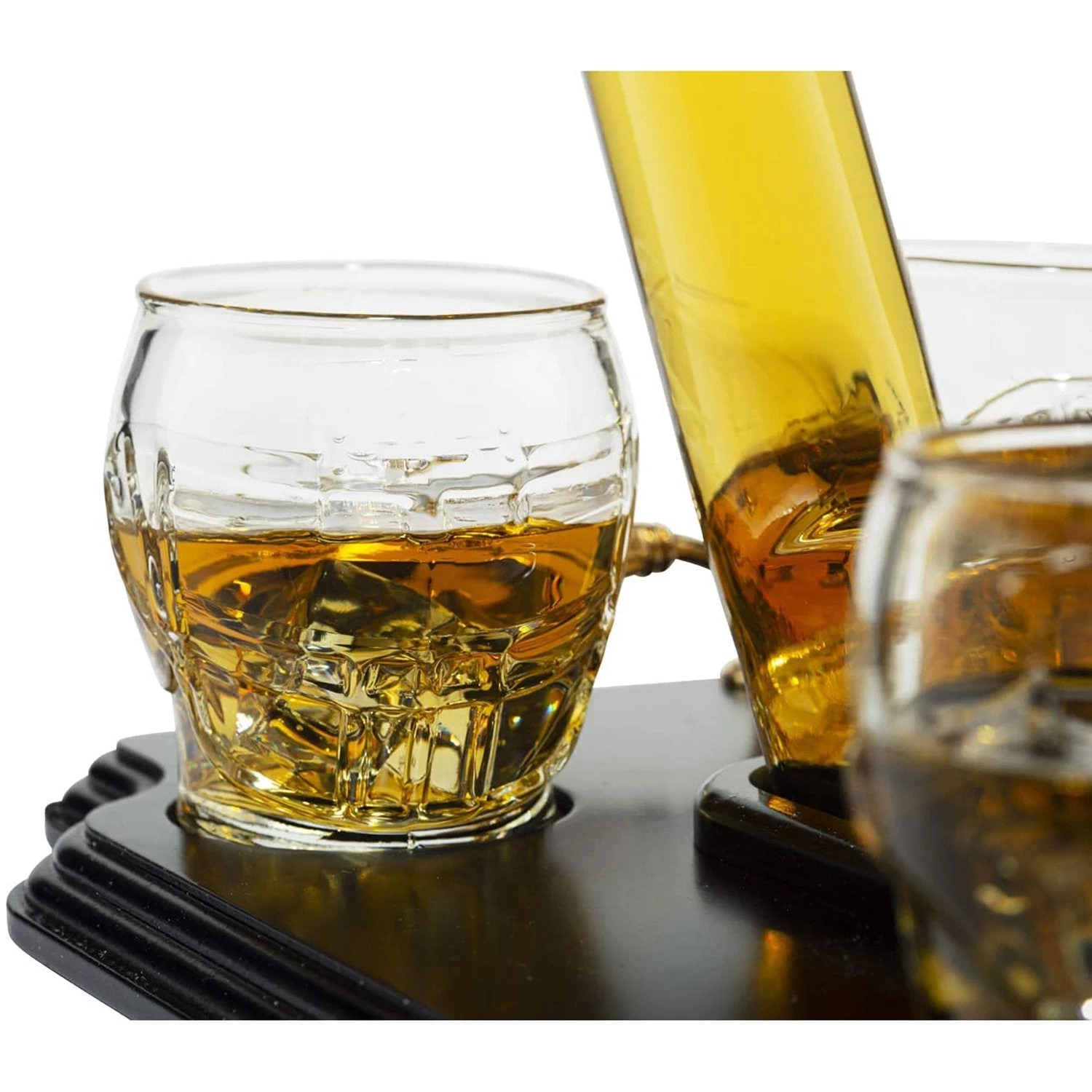 Ice Hockey Whiskey Decanter Set With 4 Helmet Whiskey Glasses - Image 6