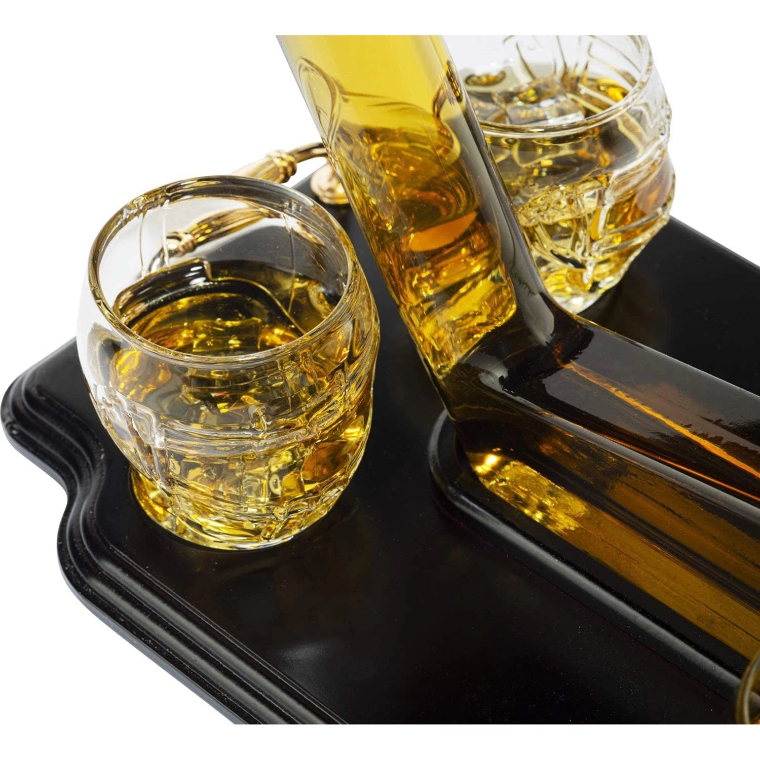 Ice Hockey Whiskey Decanter Set With 4 Helmet Whiskey Glasses - Image 7