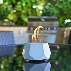 Colsen Hex Large Concrete Tabletop Fire Pit