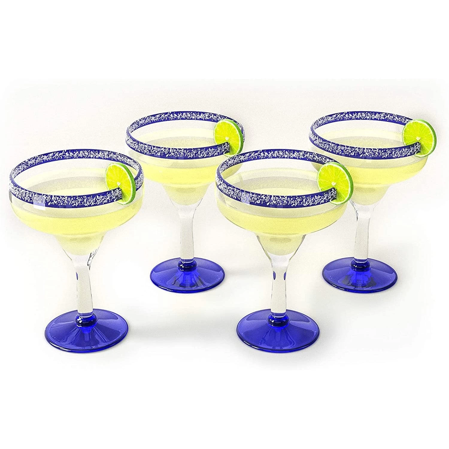 Mexican Hand Blown Margarita Glasses-Set Of 4 Luxury Hand Blown Margarita Glasses (16 Oz) - Image 2