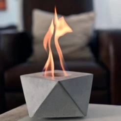 Colsen Square Concrete Tabletop Fire Pit