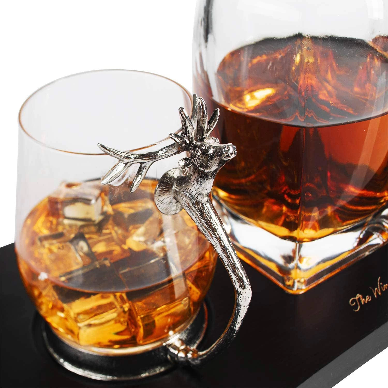 Stag Decanter Set With 2 Stag Glasses - Image 5