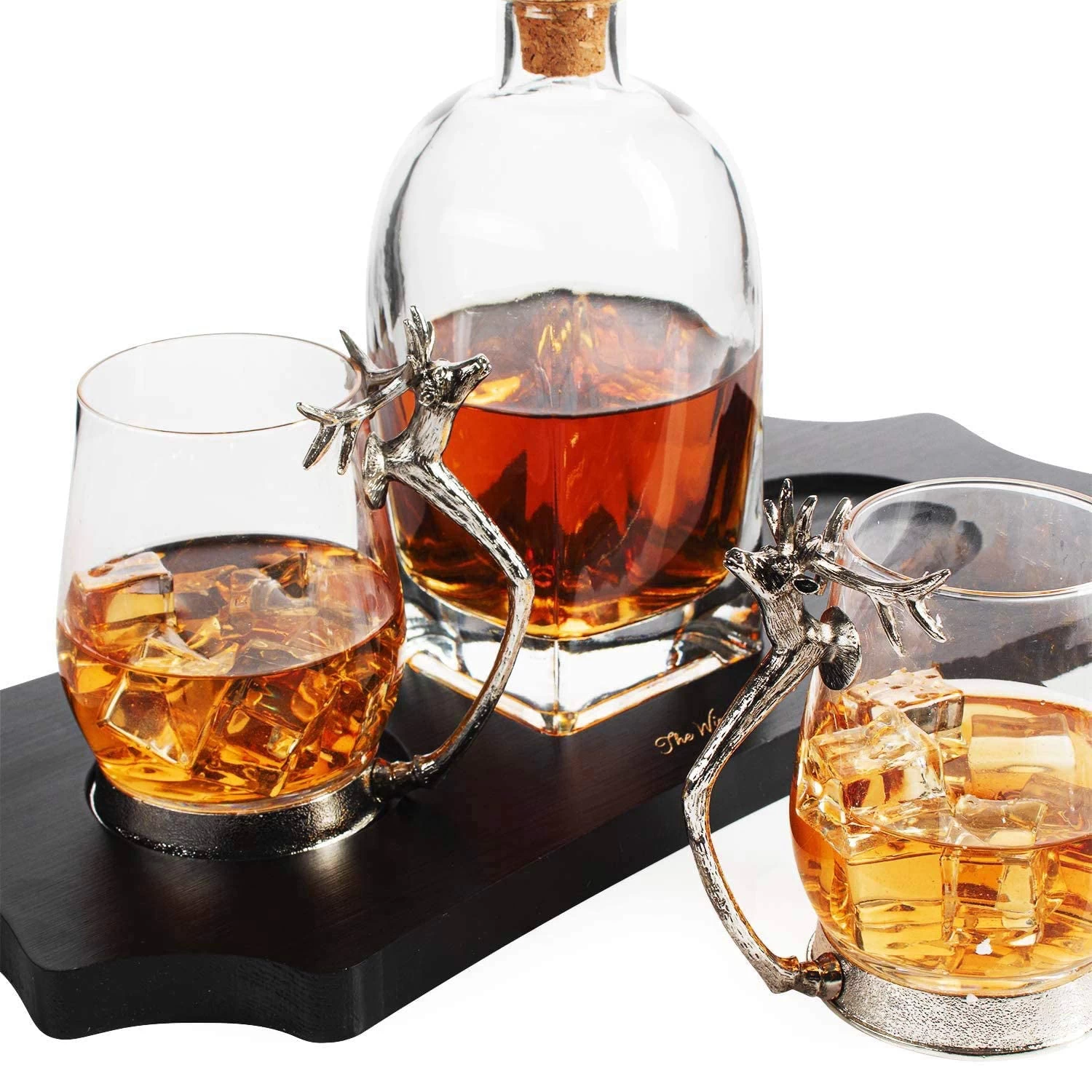 Stag Decanter Set With 2 Stag Glasses - Image 8