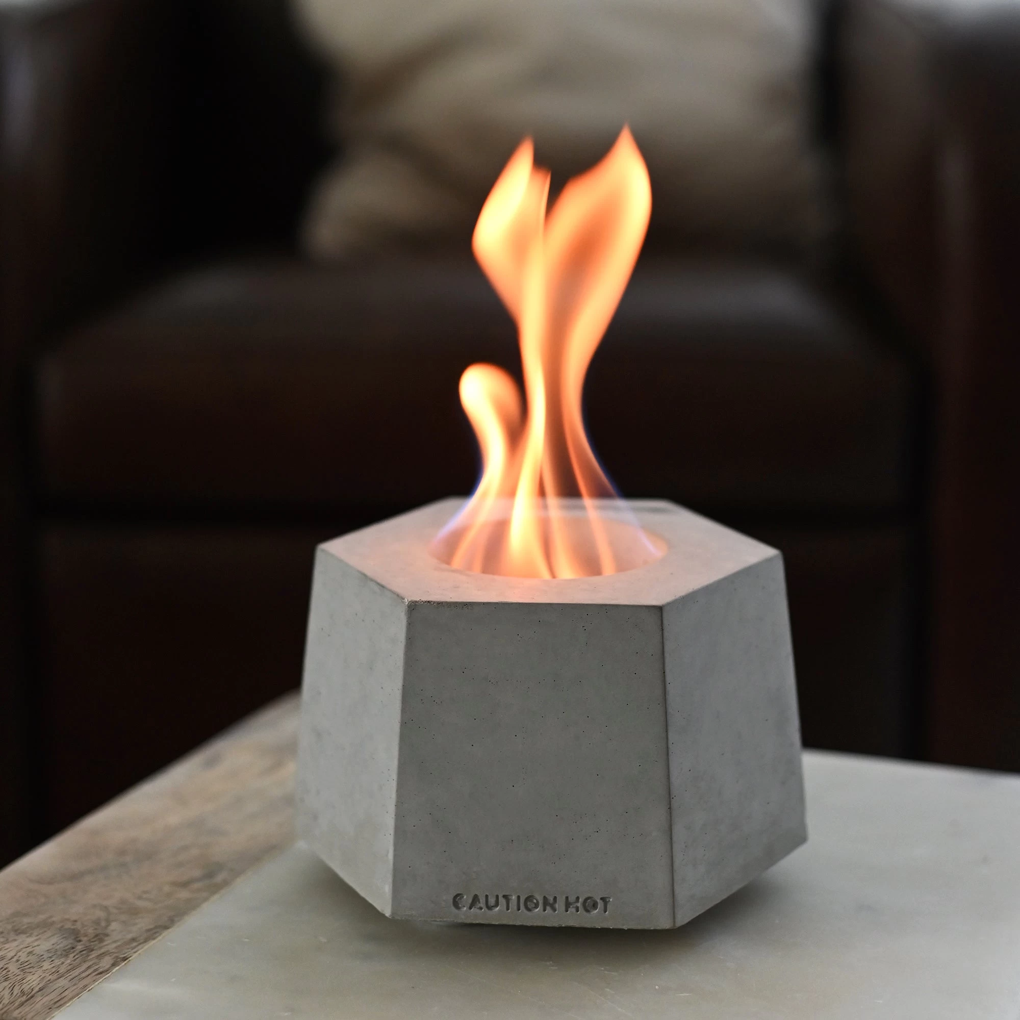 Colsen Hex Tesla Concrete Tabletop Fire Pit
