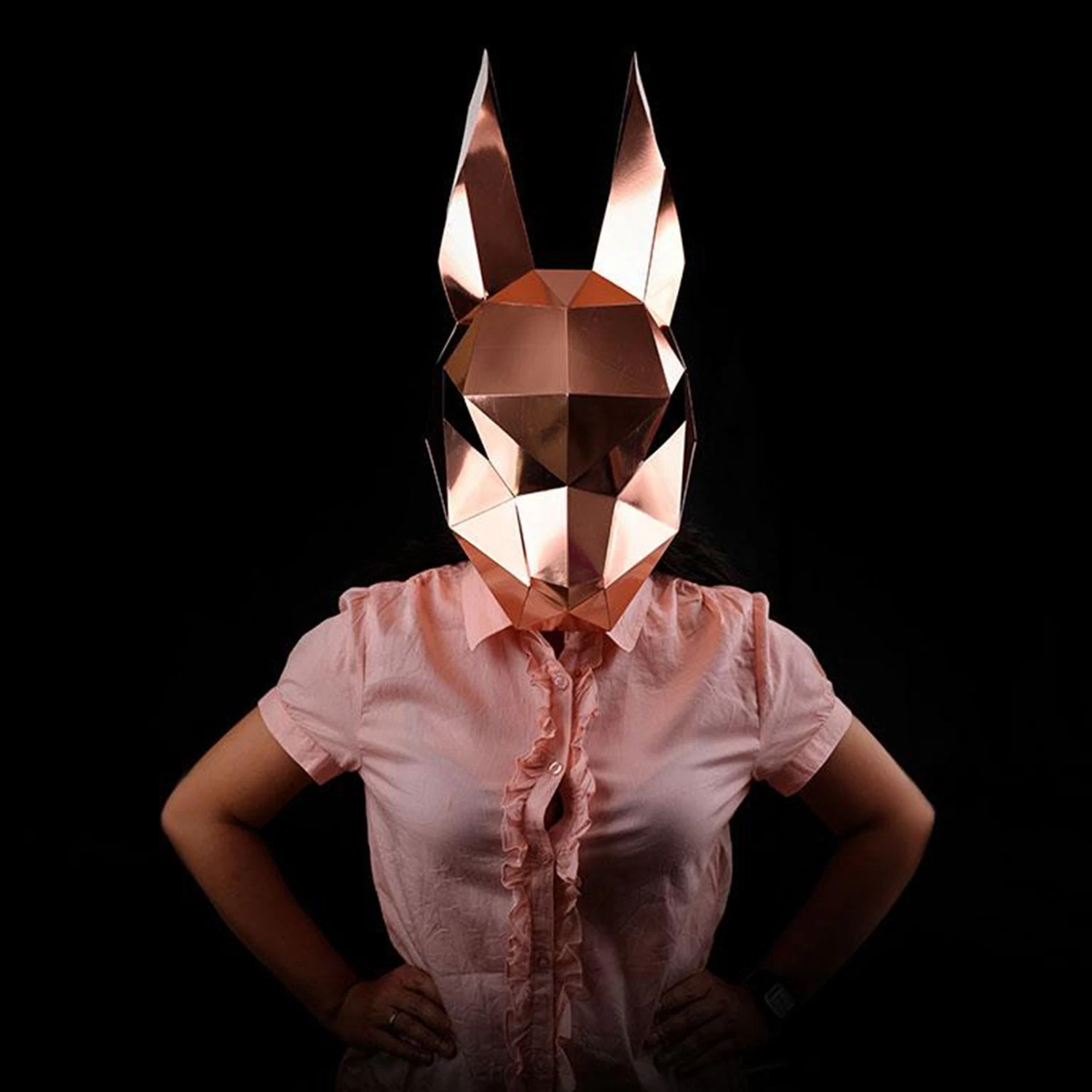 Bunny Rabbit Mask - Rose Gold - Image 2