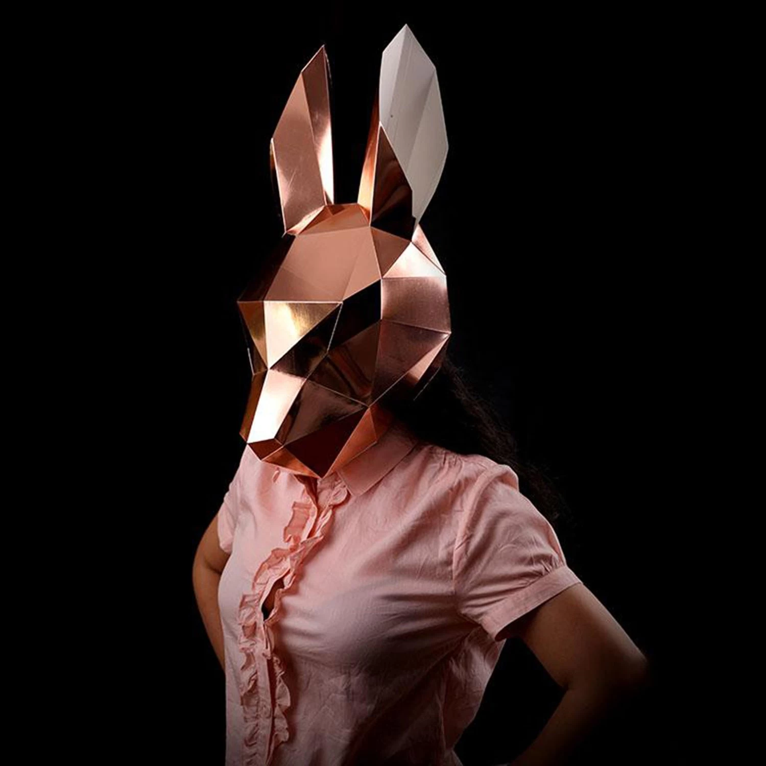 Bunny Rabbit Mask - Rose Gold - Image 3