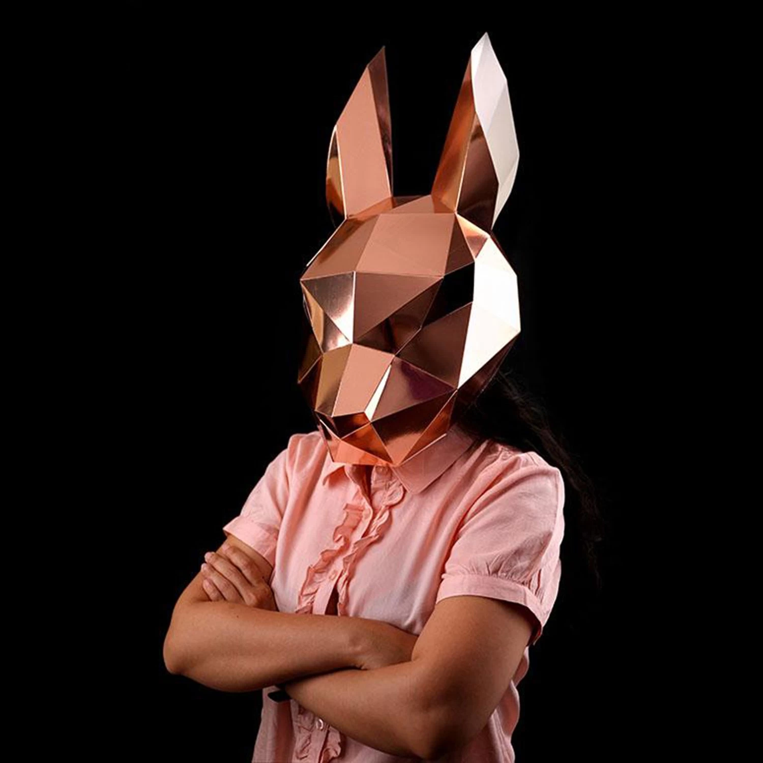 Bunny Rabbit Mask - Rose Gold - Image 4