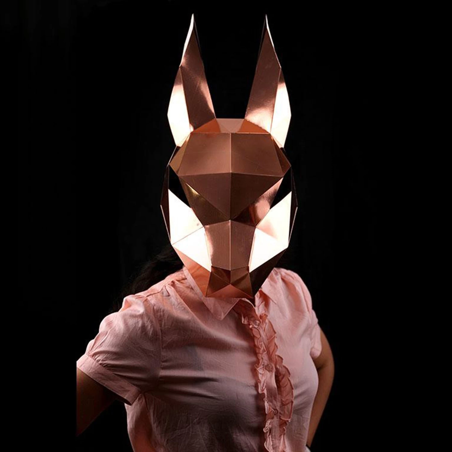 Bunny Rabbit Mask - Rose Gold - Image 5