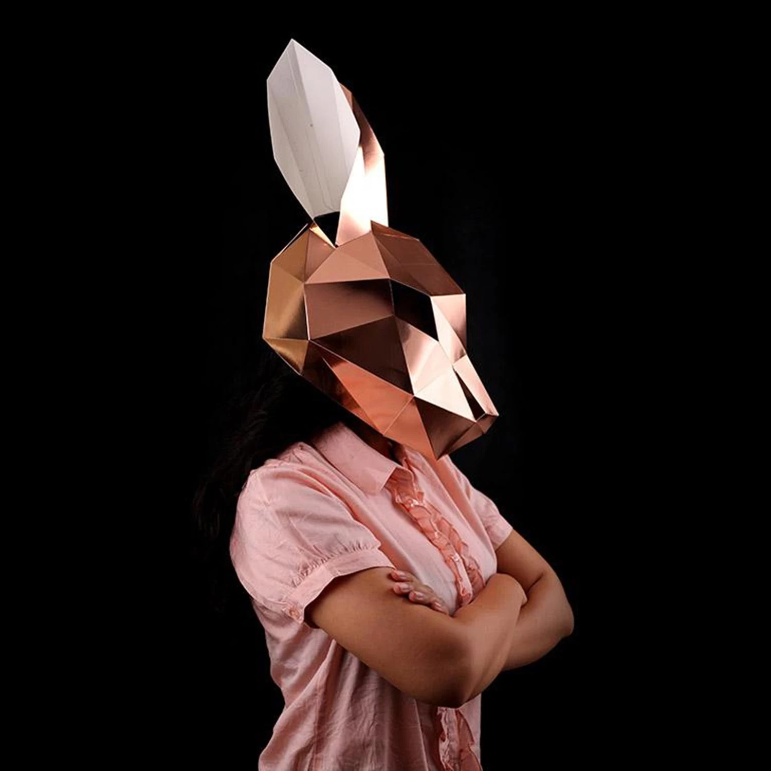 Bunny Rabbit Mask - Rose Gold - Image 6
