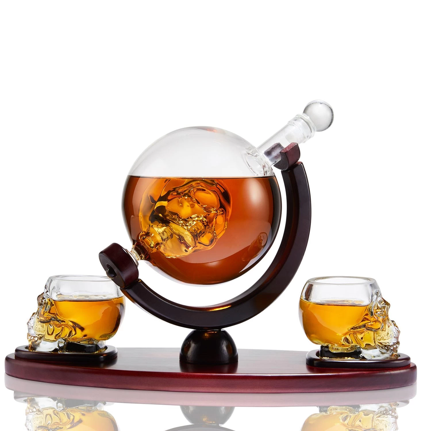 Skull Whiskey Decanter And Matching Skull Glasses Gift Set - Image 10