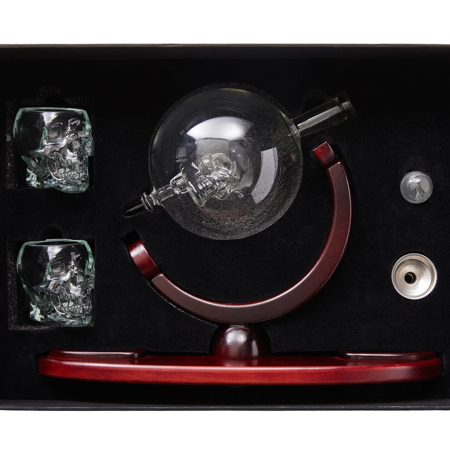 Skull Whiskey Decanter And Matching Skull Glasses Gift Set - Image 6