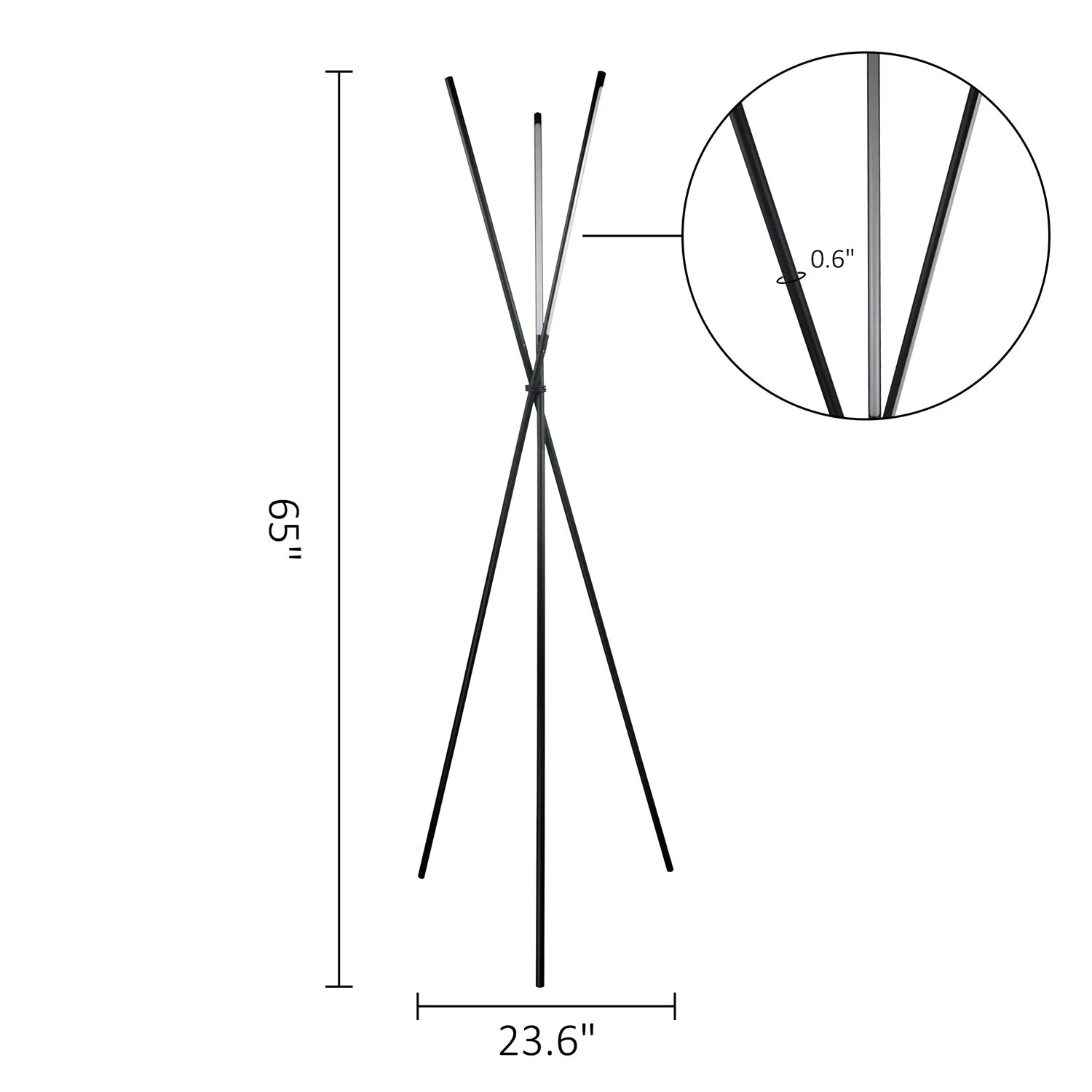 Minimalist Tripod LED Floor Lamp - Image 6