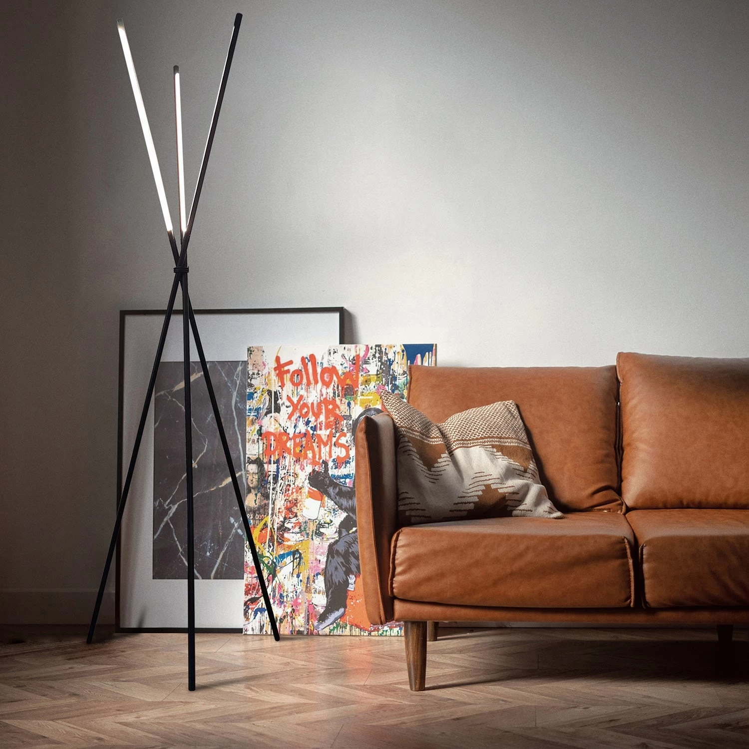 Minimalist Tripod LED Floor Lamp - Image 2